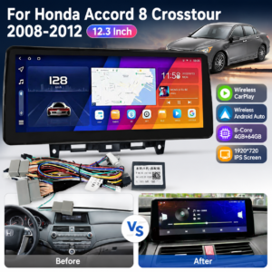 12.3'' Car Radio for Honda 8th Generation Accord 2008-2013 GPS Navigation Car Stereo Car Multimedia Touch Screen Video Player