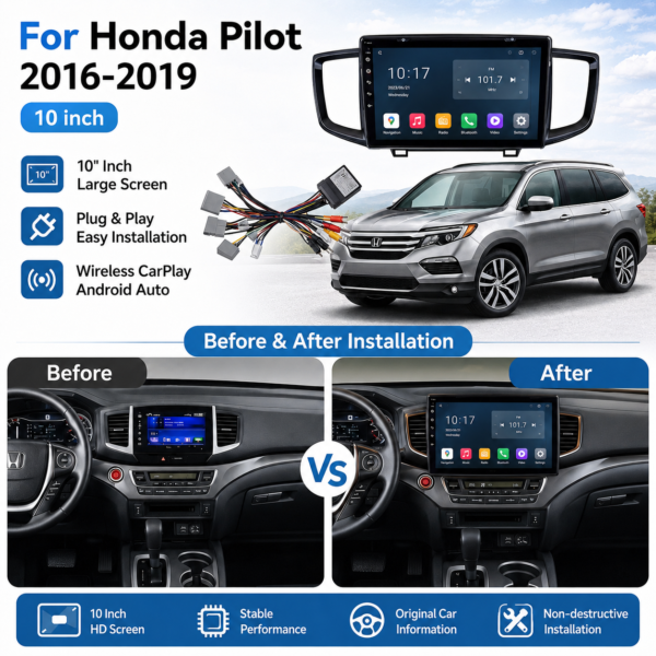 2836cf61-8aab-4dc7-a3e7-4e04dd505597 Sunbow 2DIN Car MP5 Player Android 10 4+64GB Car Video GPS Navigation for Honda Pilot Octa Core System Car