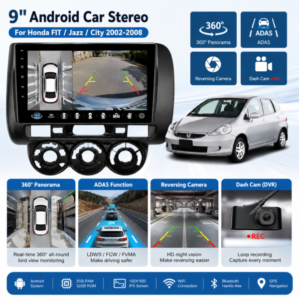 561fef0d-a353-40d6-a098-0a4150145922 Premium Android System for Honda Fit 2002-2008EU Stock Carplay Android Auto Car Radio for HONDA FIT JAZZ 2014 2015 Car DVD Player Head Unit Car Screen Fast Shipping