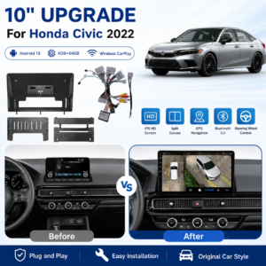 12.3inch Android 13 Qled Screen for Honda civic 2022 Civic Car Radio Multimedia Video Player GPS Carplay Navigation Head Unit