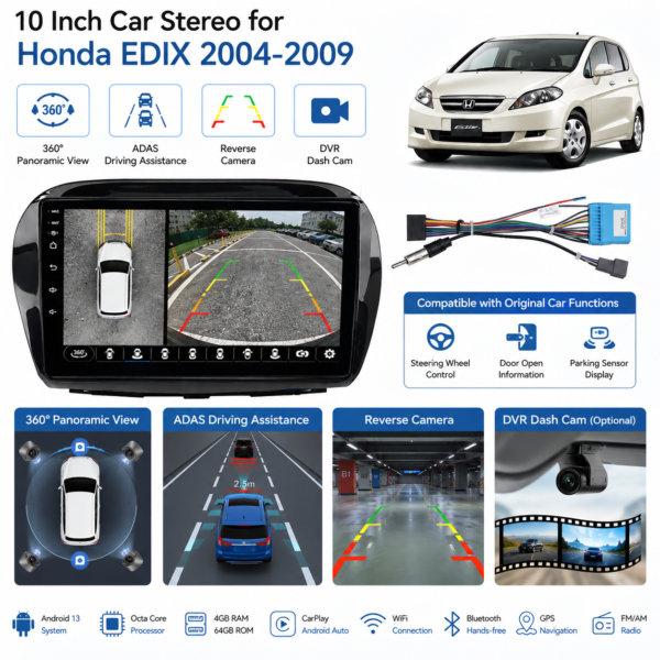 6e0a8ddc-e602-4fd0-9b6c-f760969675cc EU Stock Carplay Android Auto Car Radio for Honda Edix FRV 2004 2005-2009 Car DVD Player Car Head Unit Fast Shipping