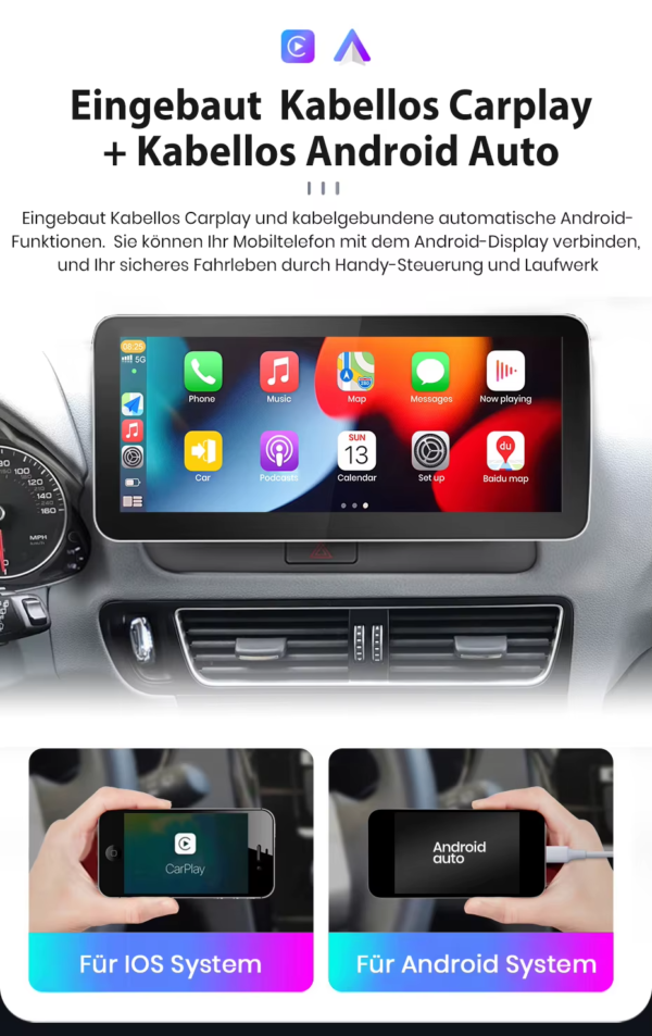 8 12.3 Inch Android Touch Screen for Audi GPS Navigation Radio Multimedia Display Car Screen for Audi Q5