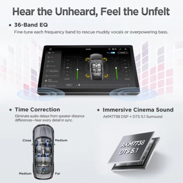 11.5 Inch 2K Screen Android 14 Car Radio Player Screen Audio Carplay Universal Models DSP Car DVD Radio Video Portable Player  With Car Stereo GPS Navigation