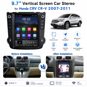 High Quality 10.4Inch Tesla Style Touch Screen for Honda CRV 2006-2011 Android Car Stereo Video Radio