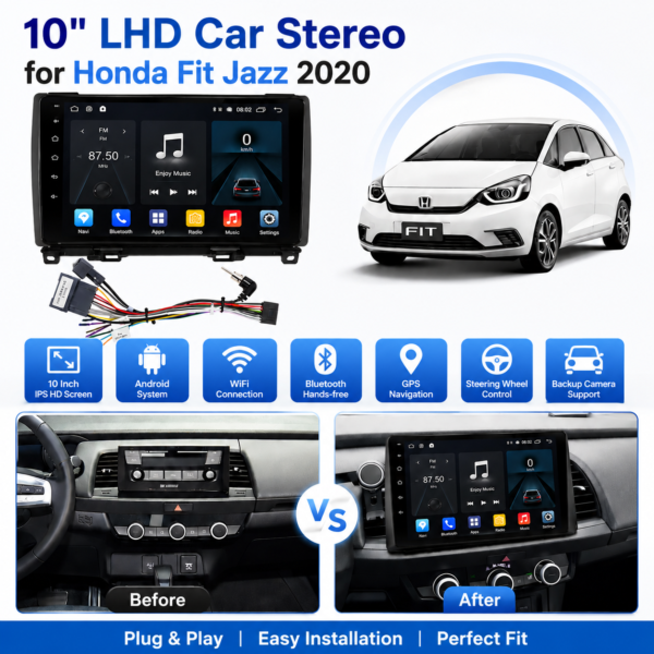 EU Stock Carplay Android Auto Car Radio for HONDA FIT JAZZ 2020-2022 Car DVD Player Head Unit Car Screen Fast Shipping
