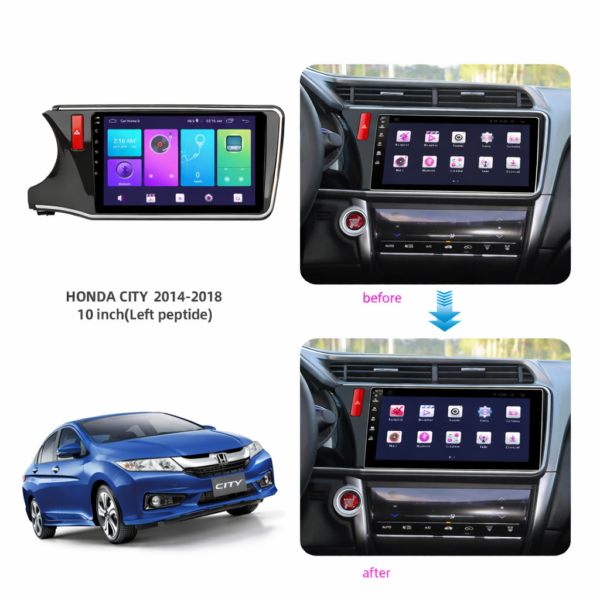 10inch Android 13 for HONDA CITY  Multimedia Stereo Car DVD Player Navigation GPS Radio