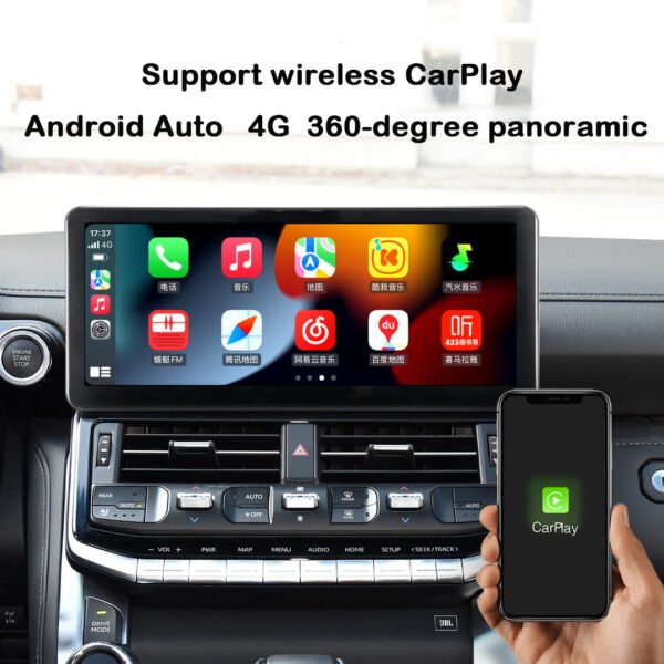 For Toyota Land Cruiser LC300 22 Model 12.3" Touch Screen Android Auto GPS Navigation Stereo DSP Car Multimedia Player