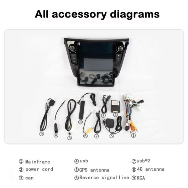 For Nissan X-Trail 2014-2022 Vertical Screen Car Radio Multimedia Video Player Car Stereo Radio GPS Navigation Head Unit