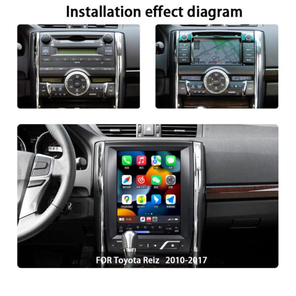 Car Radio GPS Navigation Player for Toyota Reiz MARK X 2010-2017 2din 9.7" Telsa Style Vertical Screen Car Stereo MP5 Carplay