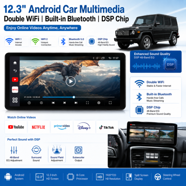 Mercedes Benz G Class Android 14 Car Multimedia Player
