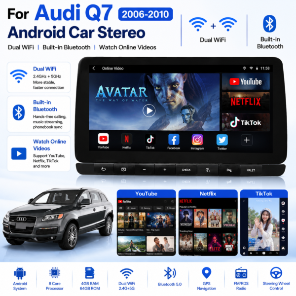 0c9df70a-d034-488e-91ad-dc173456fd50 Premium Android multimedia Display for Audi Q7