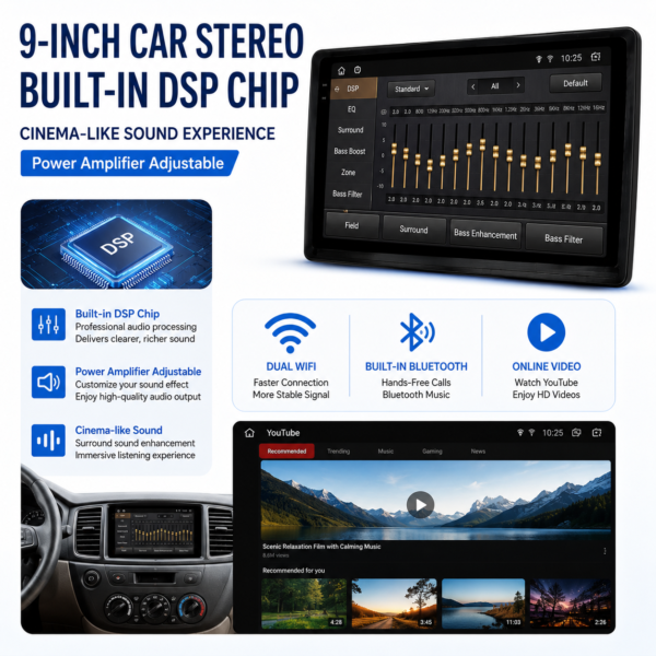for Mazda Tribute 2001-2005 2Din 9inch Car Radio  Android Auto radio Car Stereo DVD GPS Navigation Player Android Auto Carplay