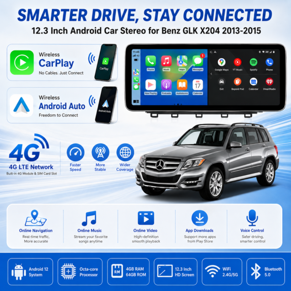 23742afb-31ff-4b55-abfe-cbc3025cd11b 12.3 Inch Android 13 Stereo for Mercedes GLK 300 350