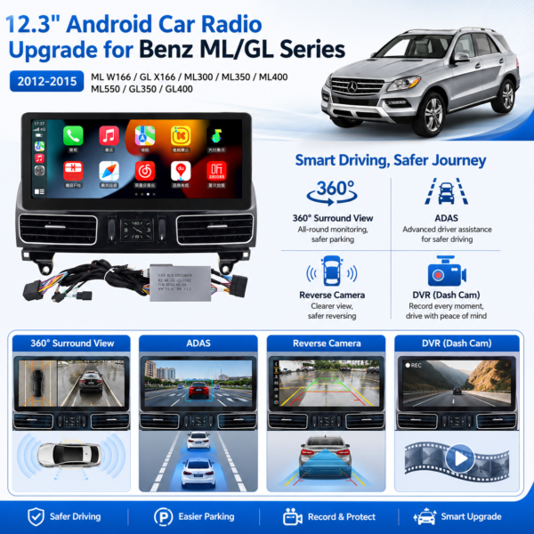 2702e453-3c5e-4934-92f9-069ff8cad019 12.3" Mercedes-Benz ML/GL Stereo Touch Screen