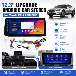 Mazda CX-4 Multi-Function Dashboard System 2016-2021 stereo12.3 Inch Android CX-4 GPS Navigation Car Multimedia Video Player Radio touch screen