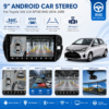 9" 2DIN Android Car Entertainment System for Toyota Vitz XP130 2014-2019 9inch Android13 Full Touch Wifi Gps Radio Video Car Dvd Player with Apple Carplay