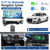 12.3 Inch Carplay for Audi A4 2002-2024 Android 13 Wireless Car Radio GPS Navi Head Unit Multimedia Player Ultra-thin Screen