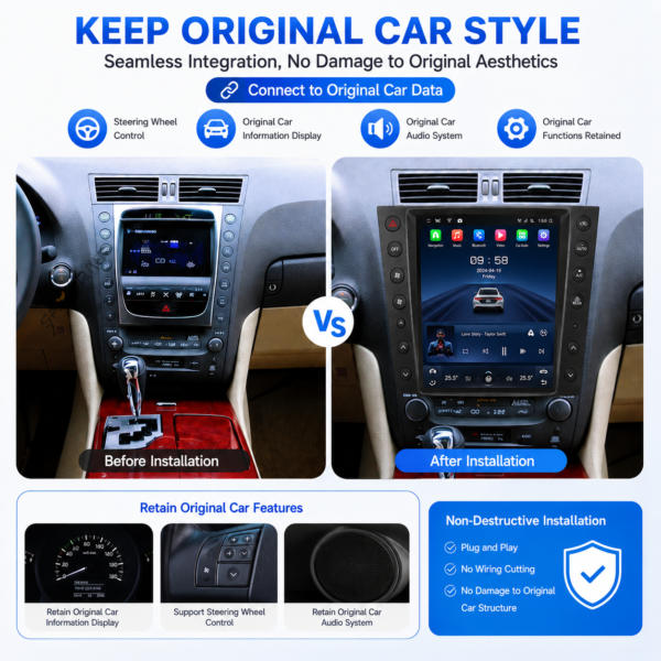 Advanced 9.7'' 2DIN Android Car Screen for Lexus GS250 GS350 GS450H android multimedia Auto Video High Resolution TouchScreen GPS Multimedia Player car nvigation