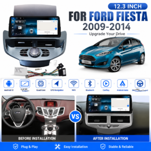for Ford Fiesta 2009-2014 Android Car Stereo Car touch screen  With Carplay Android Auto GPS Wifi Hifi FM RDS MIC Camera NAVIGATION