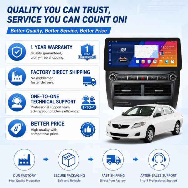 7d1c0718-5452-4653-bd20-c306e68b006f for Toyota Corolla 2007-2013 12.3 inch 8 Core Full Touch Screen Android Car Player DSP Carplay Car Frame Radio navigation