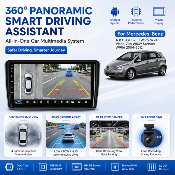 85c48844-2b8c-4282-afdb-eb0645162913 Mercedes Benz B200 B-Class 9-Inch Android Car Head Unit