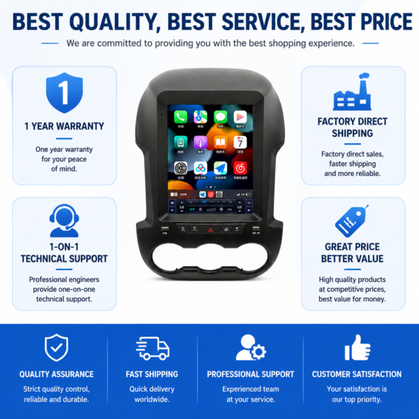 for Ford Ranger 2011-2015 9.7" Android Car Audio Wireless Carplay Android Auto GPS TOUCH SCREEN car navigation android multimedia system