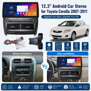for Toyota Corolla 2007-2013 12.3 inch 8 Core Full Touch Screen Android Car Player DSP Carplay Car Frame Radio navigation