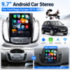 for Ford Kuga 2013-2018 9.7 Inch Android 13 Car Multimedia Player Radio Touch Screen Carplay Android Auto  GPS Navigation Stereo