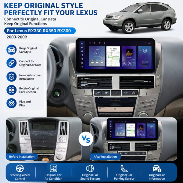 aad1fe94-63e7-47db-a480-ad79c571d44c for Lexus RX-300/330/350 2003-2009 12.3'' SCREEN car navigation Android Car Stereo 8 Core Wireless CarPlay Android Auto touch screen