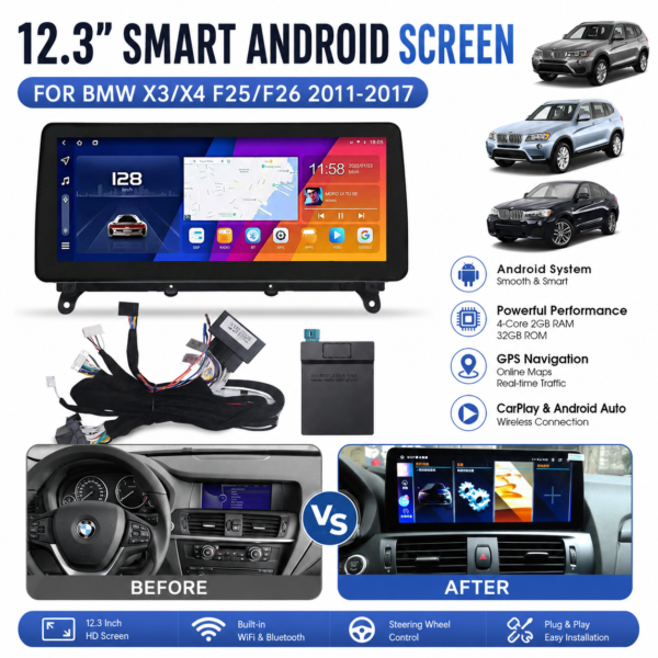 12.3" Android13 Car Navigation for BMW X3/X4