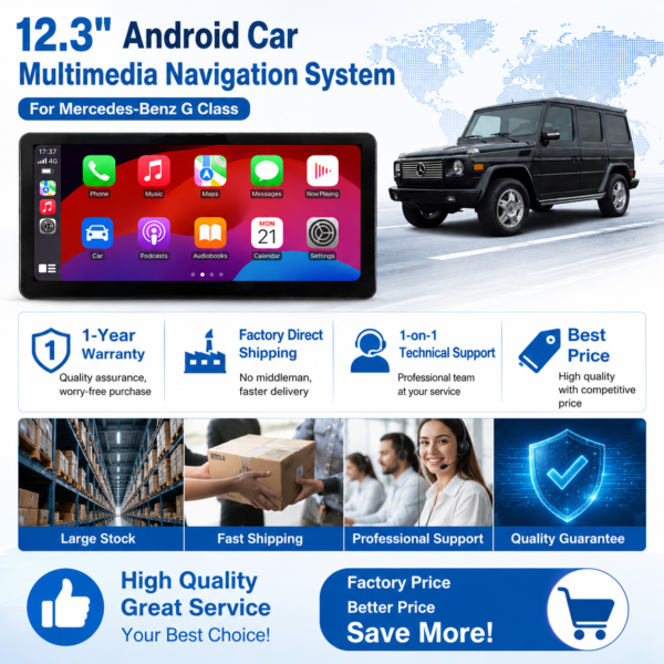 Mercedes Benz G Class Android 14 Car Multimedia Player