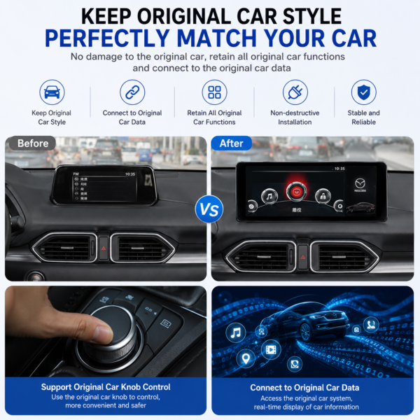 b704d6b7-716c-439c-bdf9-99b65aa4e086 Mazda CX-5 12.3-inch Android Navigation 12.3 Inch Android Screen Auto radio Android Car Radio High Resolution Built-in CarPlay 4G WIFI