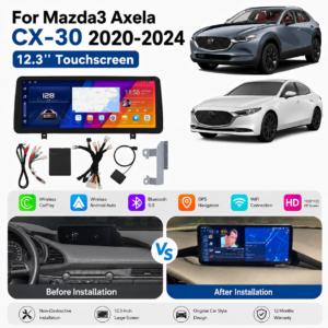 for Mazda CX-30 2021 8-Core Android 10 Car Radio  LCD Screen Car Navigation System 4G Wireless Carplay Android Auto Backup Camera
