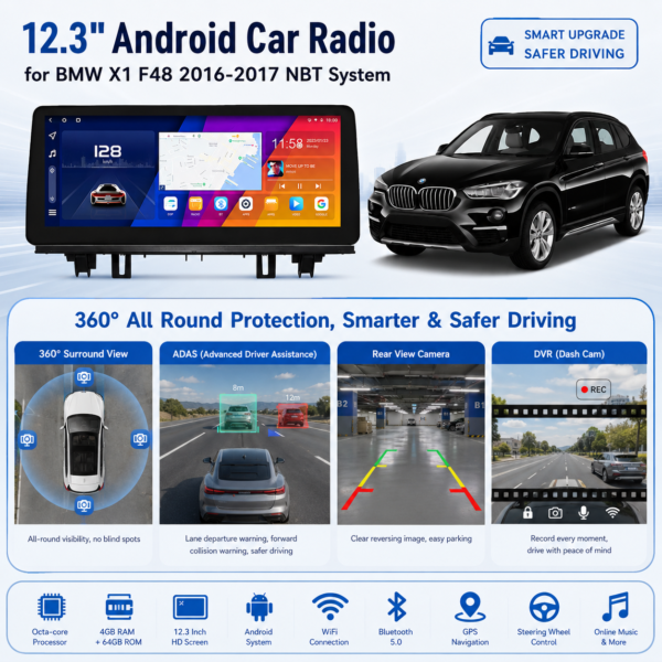 12.3-inch HD Touch Screen for BMW X1/X2