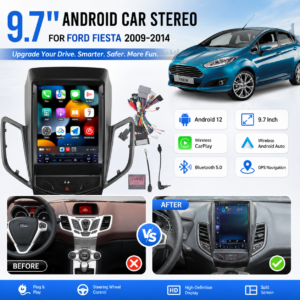 for Ford Fiesta 2009-2015 10.4 Inch Touch Screen Android Auto GPS & DSP Car Radio Stereo with HD 1080P Navigation