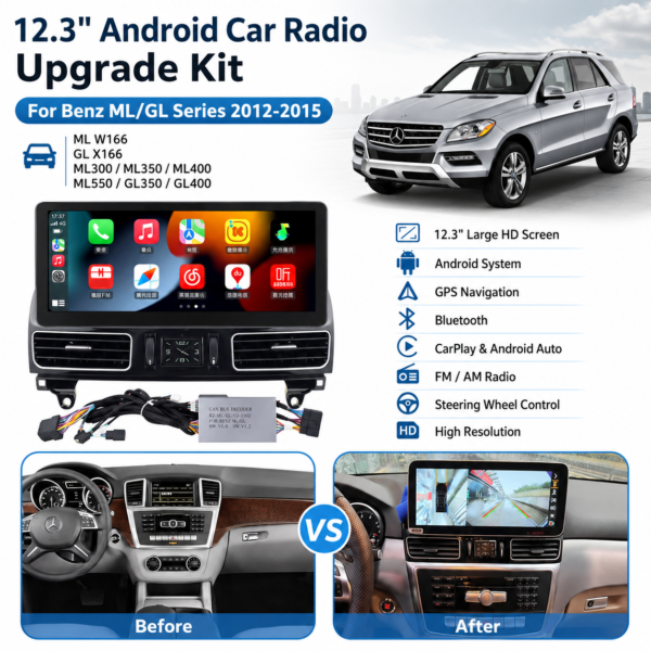 f3cb7300-72ee-4632-b198-df009973d5e8 12.3" Mercedes-Benz ML/GL Stereo Touch Screen