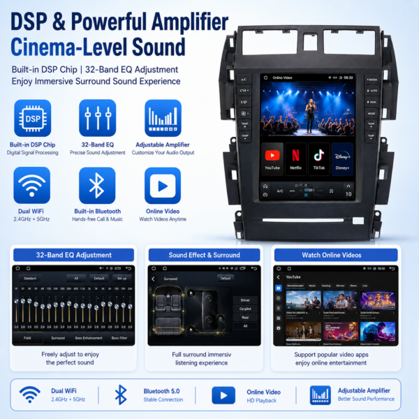 for Nissan Teana 2003-2007 Car Stereo Mirror Link Auto Radio 9.7 Inch Android IPS Touch Screen Car DVD Player GPS