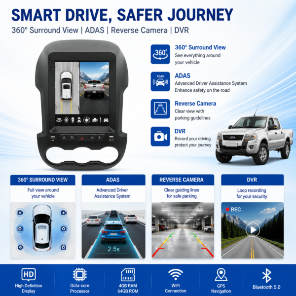 for Ford Ranger 2011-2015 9.7" Android Car Audio Wireless Carplay Android Auto GPS TOUCH SCREEN car navigation android multimedia system