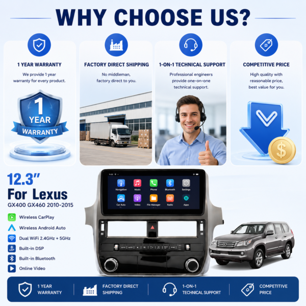 ff0747bd-3932-4ad0-9d21-54c07d625cda for Lexus GX400 GX460 2010-2015 12.3Inch Carplay Car Radio Multimedia Auto Wireless HD Touch Screen GPS Navigation Head Unite